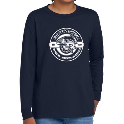 Steelheads Baseball - Youth Heavy Cotton 100% Cotton Long Sleeve T Shirt Thumbnail