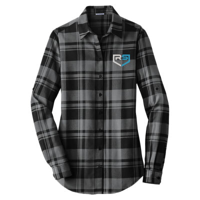 Steelheads Baseball - Ladies Plaid Flannel Tunic Thumbnail