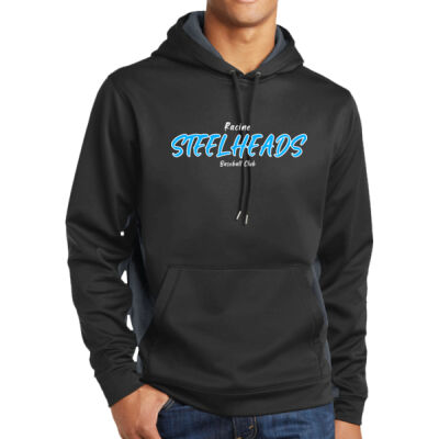 Steelheads Baseball - Sport Wick ® CamoHex Fleece Colorblock Hooded Pullover Thumbnail