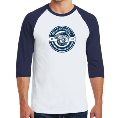 Steelheads Baseball - Heavy Cotton ™ 3/4 Sleeve Raglan T Shirt Thumbnail